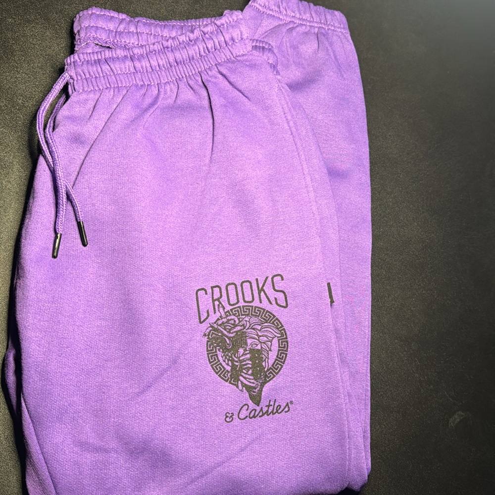 Crooks & Castles Men's Purple Jogger sweatpants